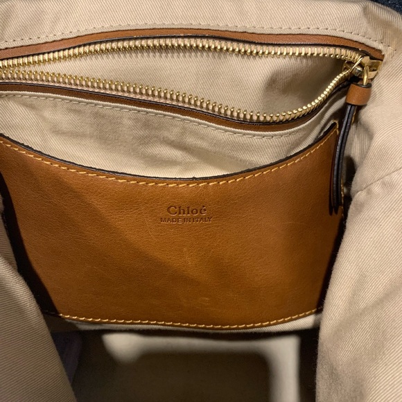 Chloe Lexa Teal Blue Suede Leather Bag. EUC. - Picture 4 of 8